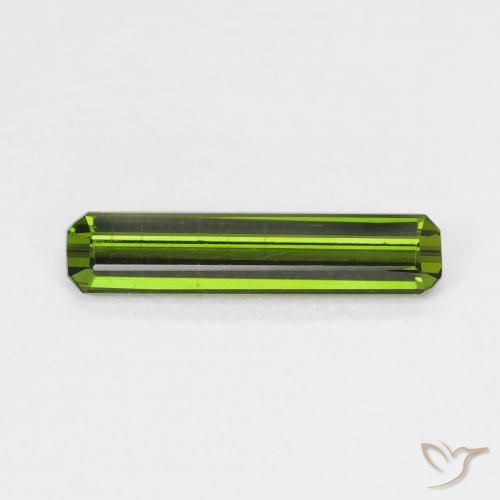 1.06ct 자연스러운 딥그린 전기석, 에메랄드 컷, VVS-VS