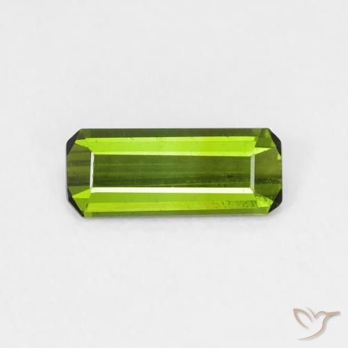 0.54ct 자연스러운 미디엄 그린 전기석, 에메랄드 컷, VVS