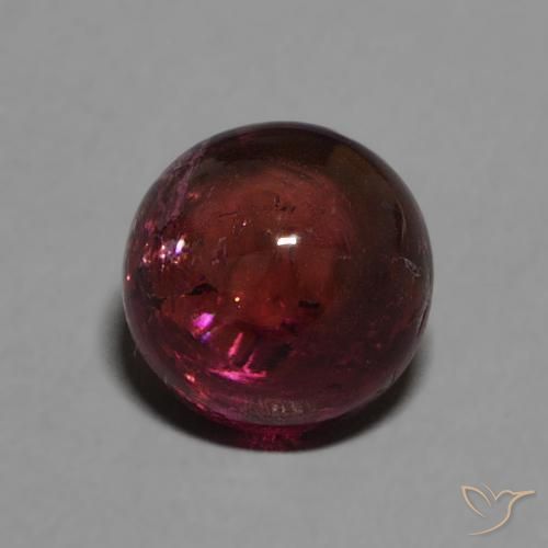 1.52ct 자연스러운 딥 레드 전기석, 둥근, 투명한