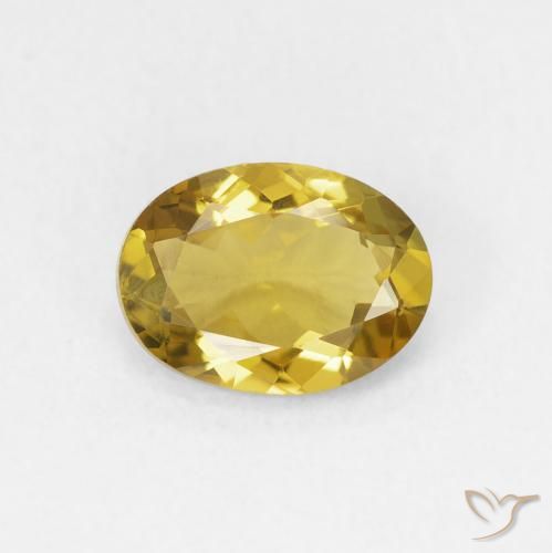 1.24ct 자연스러운 골든 전기석, 타원형, VVS-VS