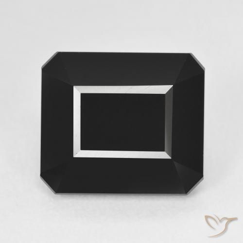 9.56ct 자연스러운 숄 전기석, 에메랄드 컷, 불투명체