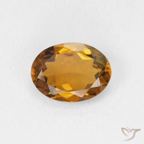 1.04ct 자연스러운 골든 브라운 전기석, 타원형, VVS