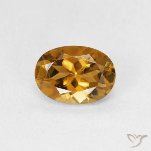0.93ct 자연스러운 골든 브라운 전기석, 타원형, VVS-VS