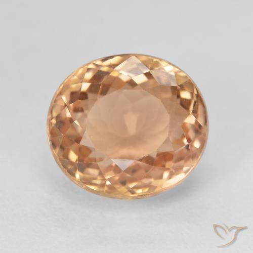 6.96ct 자연스러운 사이다 오렌지 전기석, 타원형, VS