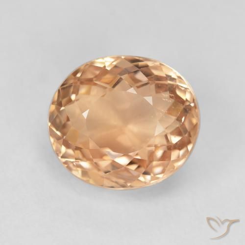 5.78ct 자연스러운 멜론 오렌지 전기석, 타원형, VS