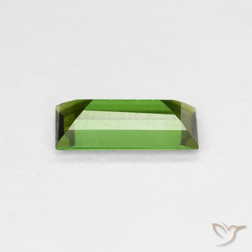 0.83캐럿 천연 Medium Dark-Green 전기석, 바게트, SI