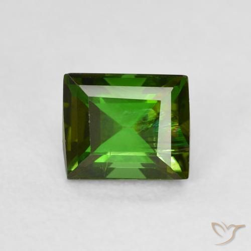 0.99ct 자연스러운 포레스트 그린 전기석, 바게트, VS-SI