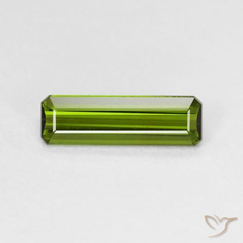 1.28ct 자연스러운 딥그린 전기석, 에메랄드 컷, VVS-VS