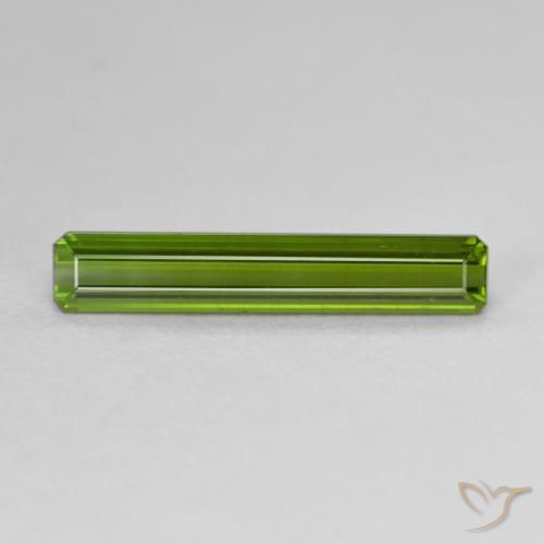1.92ct 자연스러운 흙빛 녹색 전기석, 에메랄드 컷, VVS