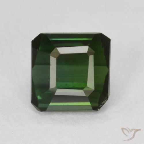 0.94ct 자연스러운 포레스트 그린 전기석, 에메랄드 컷, VVS