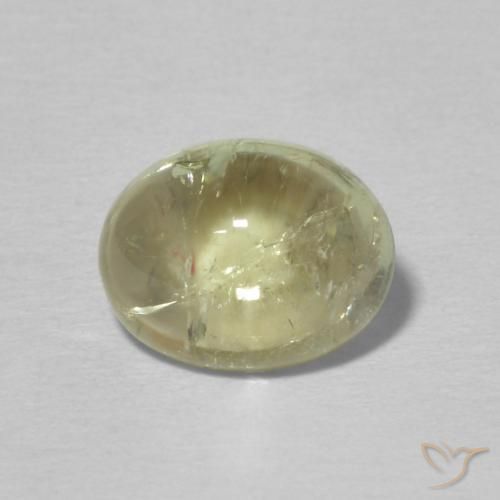 1.99ct 자연스러운 옅은 라임 그린 전기석, 타원형, 투명한