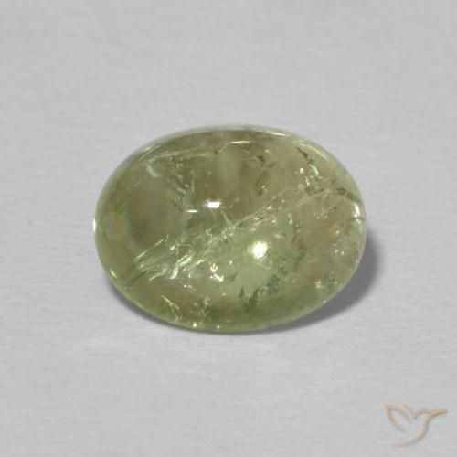 1.92ct 자연스러운 따뜻한 녹색 전기석, 타원형, 투명한