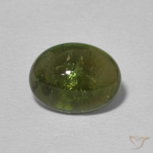 1.75ct 자연스러운 미디엄 그린 전기석, 타원형, 투명한