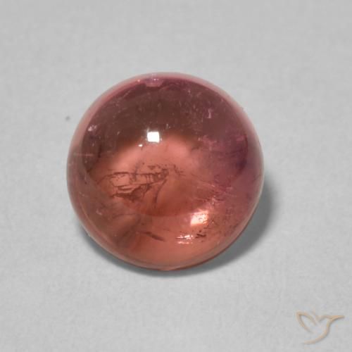 1.21ct 자연스러운 오렌지빛 핑크 전기석, 둥근, 투명한