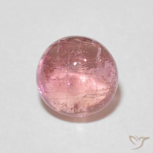 1.27ct 자연스러운 오렌지 핑크 전기석, 둥근, 투명한