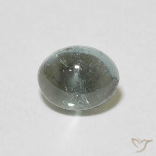 0.70ct 자연스러운 회녹색 전기석, 타원형, 투명한