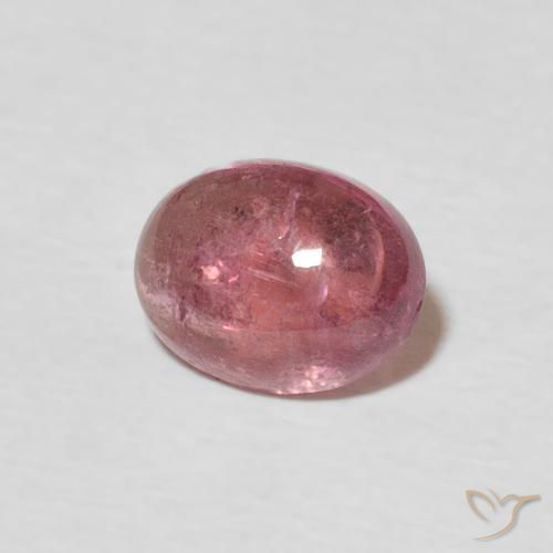 1.37캐럿 천연 Medium Dark-Pink 전기석, 타원형, 투명한