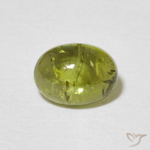 1.41ct 자연스러운 라이트 어스시 그린 전기석, 타원형, 투명한