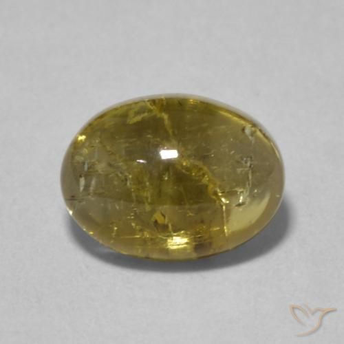 1.63ct 자연스러운 골든 전기석, 타원형, 투명한
