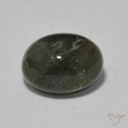 1.75ct 자연스러운 딥그린 전기석, 타원형, 투명한