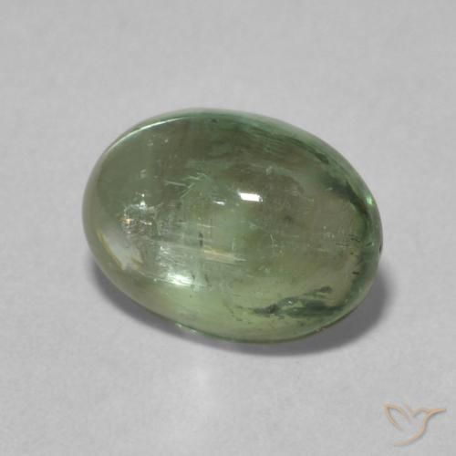 1.39캐럿 천연 Medium Light-Green 전기석, 타원형, 투명한