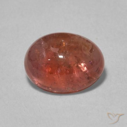 1.50ct 자연스러운 붉은 오렌지 전기석, 타원형, 투명한