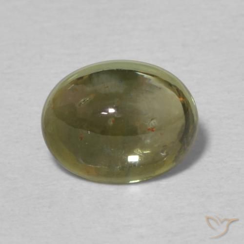 1.16ct 자연스러운 갈색을 띤 녹색 전기석, 타원형, 투명한