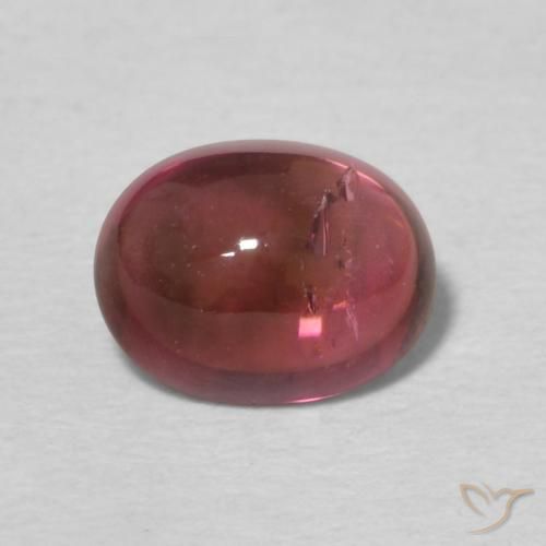0.89ct 자연스러운 딥 핑크 전기석, 타원형, 투명한