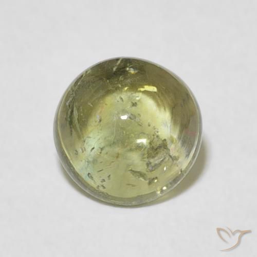 1.33ct 자연스러운 황록색 전기석, 둥근, 투명한