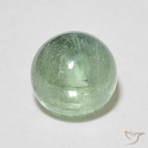 2.06ct 자연스러운 매우 밝은 노란색 녹색 전기석, 둥근, 투명한