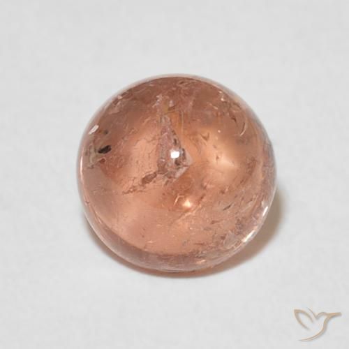 1.60ct 자연스러운 라이트 오렌지빛 핑크 전기석, 둥근, 투명한