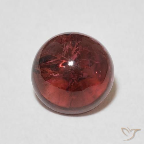 1.53ct 자연스러운 Medium Dark-Red 전기석, 둥근, 투명한