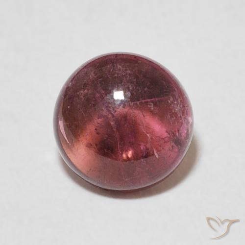 1.47ct 자연스러운 Medium Dark-Red 전기석, 둥근, 투명한