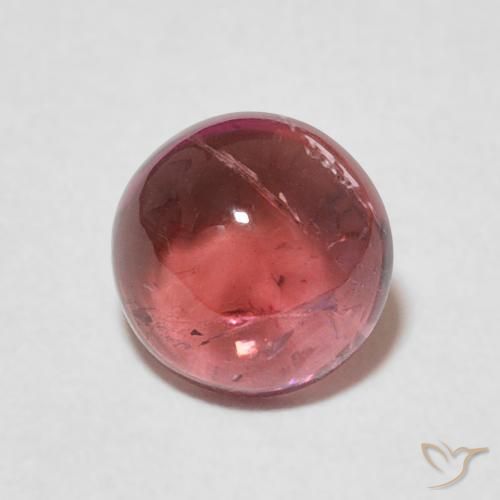 1.35ct 자연스러운 라이트 스칼렛 레드 전기석, 둥근, 투명한