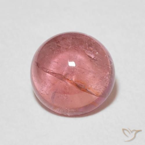 1.57ct 자연스러운 딥 오렌지 핑크 전기석, 둥근, 투명한