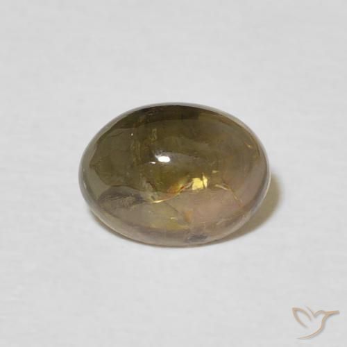 1.31ct 자연스러운 연한 갈색 전기석, 타원형, 투명한