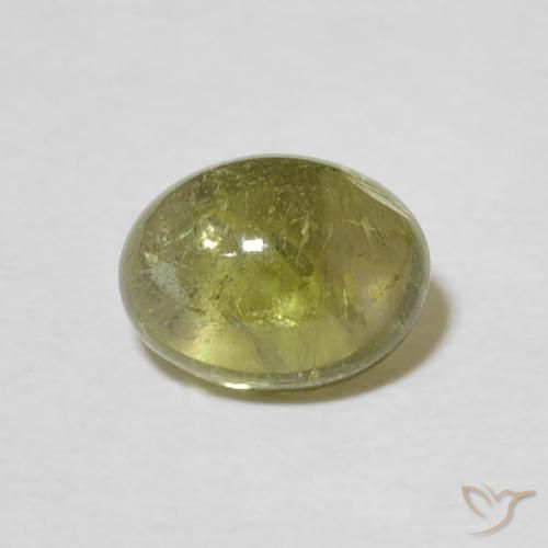 1.70ct 자연스러운 황록색 전기석, 타원형, 투명한