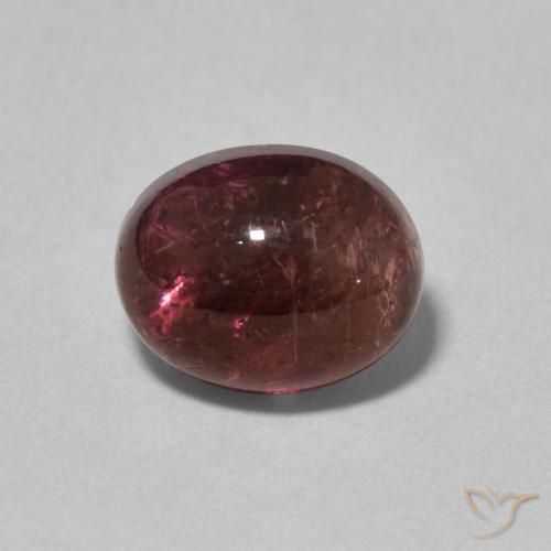 3.01ct 자연스러운 와인 레드 전기석, 타원형, 투명한
