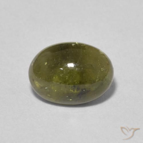 1.48ct 자연스러운 짙은 녹색 전기석, 타원형, 투명한