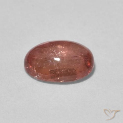 1.28캐럿 천연 Medium Dark-Pink 전기석, 타원형, 투명한