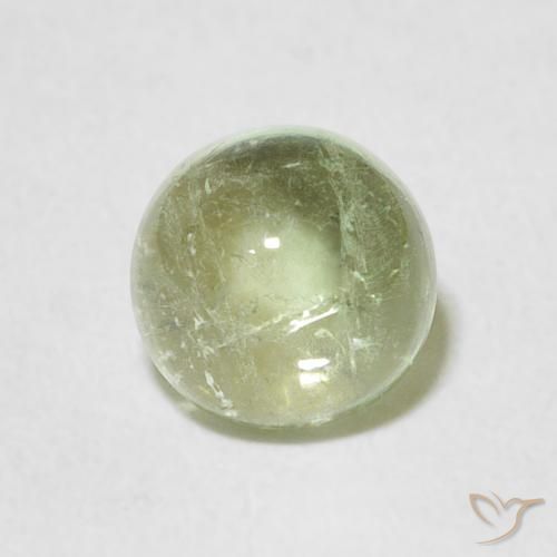 1.47ct 자연스러운 연한 초록색 전기석, 둥근, 투명한