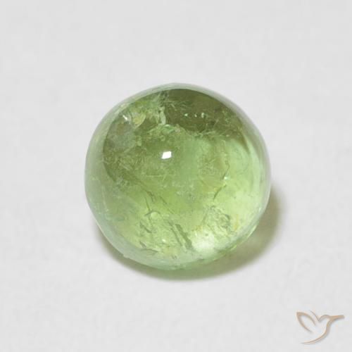 1.54ct 자연스러운 황록색 전기석, 둥근, 투명한