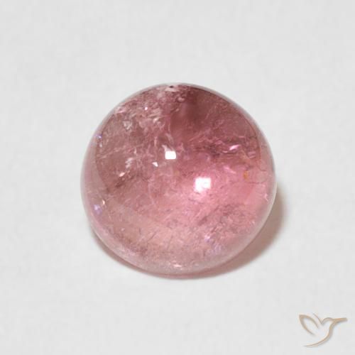 1.36ct 자연스러운 풍선껌 핑크 전기석, 둥근, 투명한