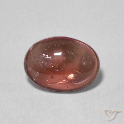 1.27ct 자연스러운 오렌지 레드 전기석, 타원형, 투명한