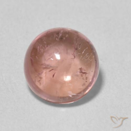 1.52ct 자연스러운 라이트 핫 핑크 전기석, 둥근, 투명한