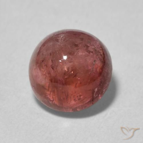 1.64ct 자연스러운 오렌지빛 핑크 전기석, 둥근, 투명한
