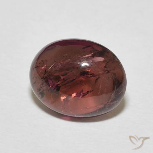 2.95캐럿 천연 Medium Dark-Red 전기석, 타원형, 투명한