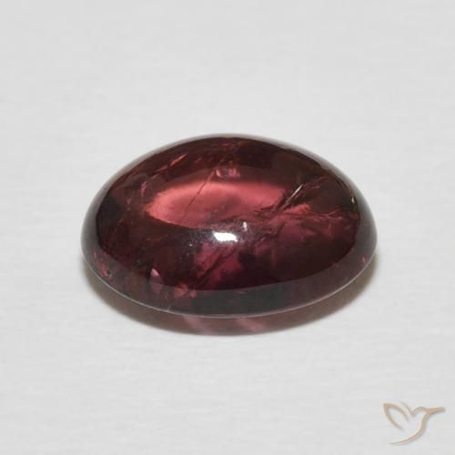 2.95캐럿 천연 Medium Dark-Red 전기석, 타원형, 투명한