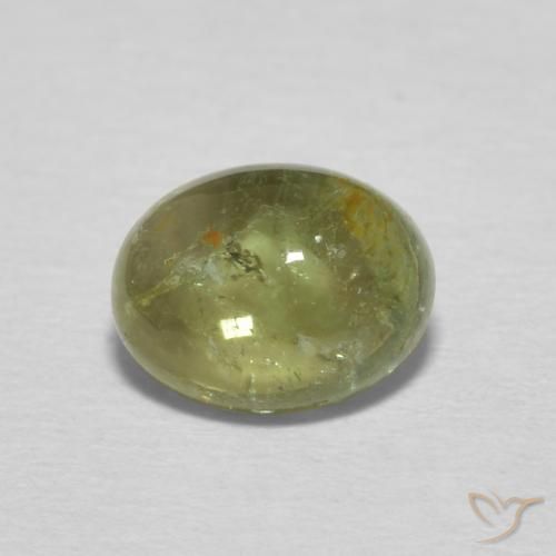 1.39ct 자연스러운 황록색 전기석, 타원형, 투명한