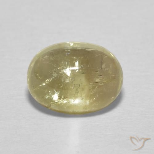 1.57ct 자연스러운 옅은 노랑 전기석, 타원형, 투명한